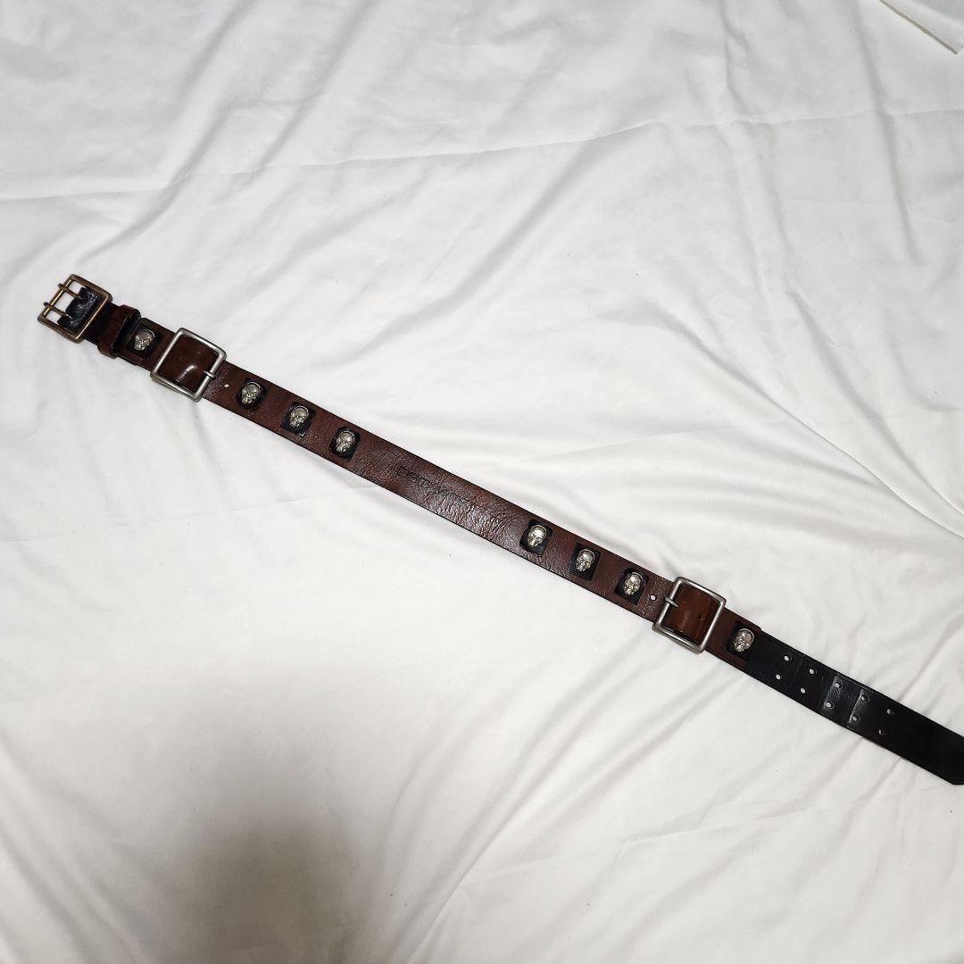 DSQUARED2 スカル コンチョ レザーベルト y2k 00s バイカラー - メルカリ