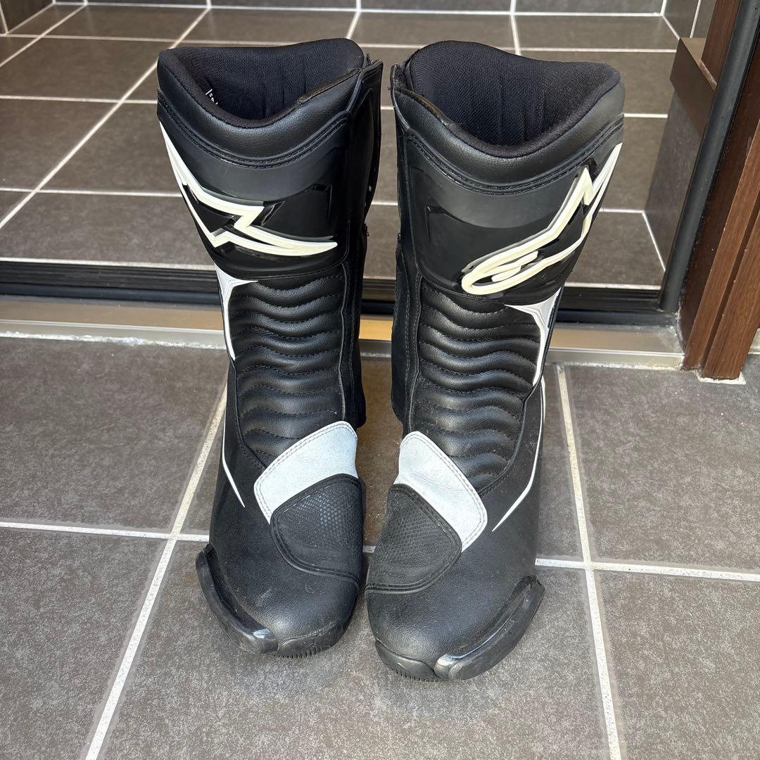 Alpinestars SMX-S 27.5 US9 EU43 白黒 SMX S - Black White Motorcycle Boots | Alpinestars®