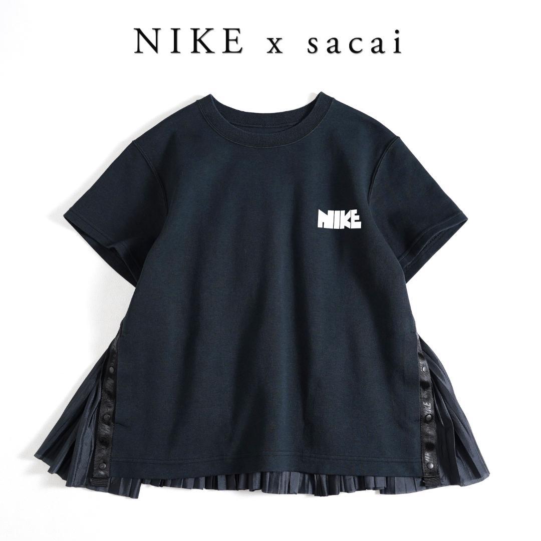 950t*美品 希少サイズXL ナイキ×サカイ バックプリーツ カットソー