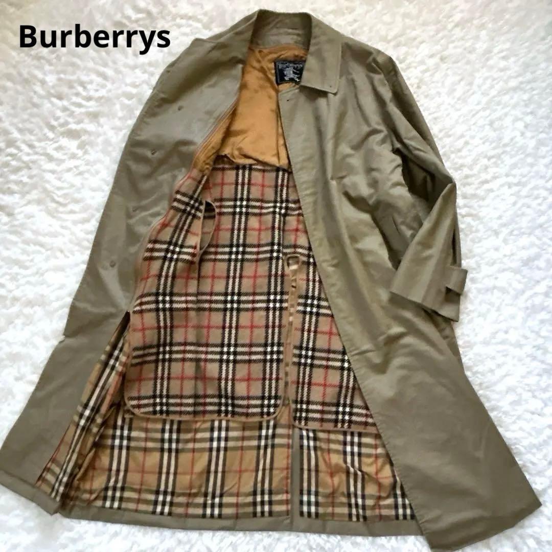 ケイ227様バーバリー ステンカラーコート カーキ ライナー ノバチェック XL