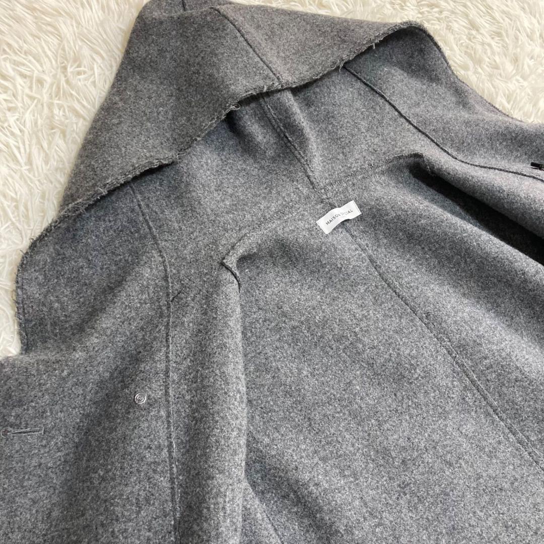 15870✨美品✨メゾンスペシャル/リバーメルトンフードコート/M/ウール