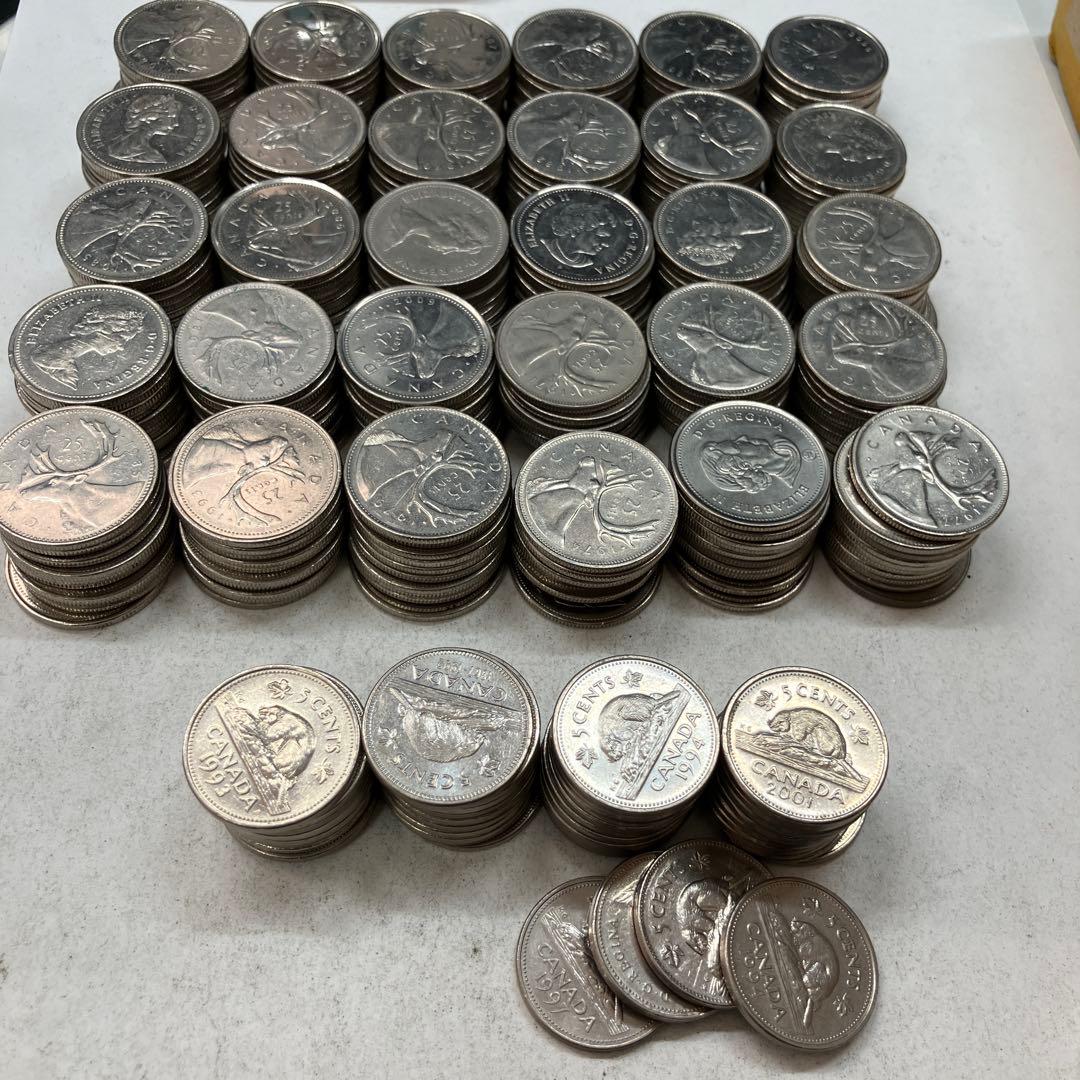 カナダ 25セント トナカイ ビーバー 5セント - メルカリ