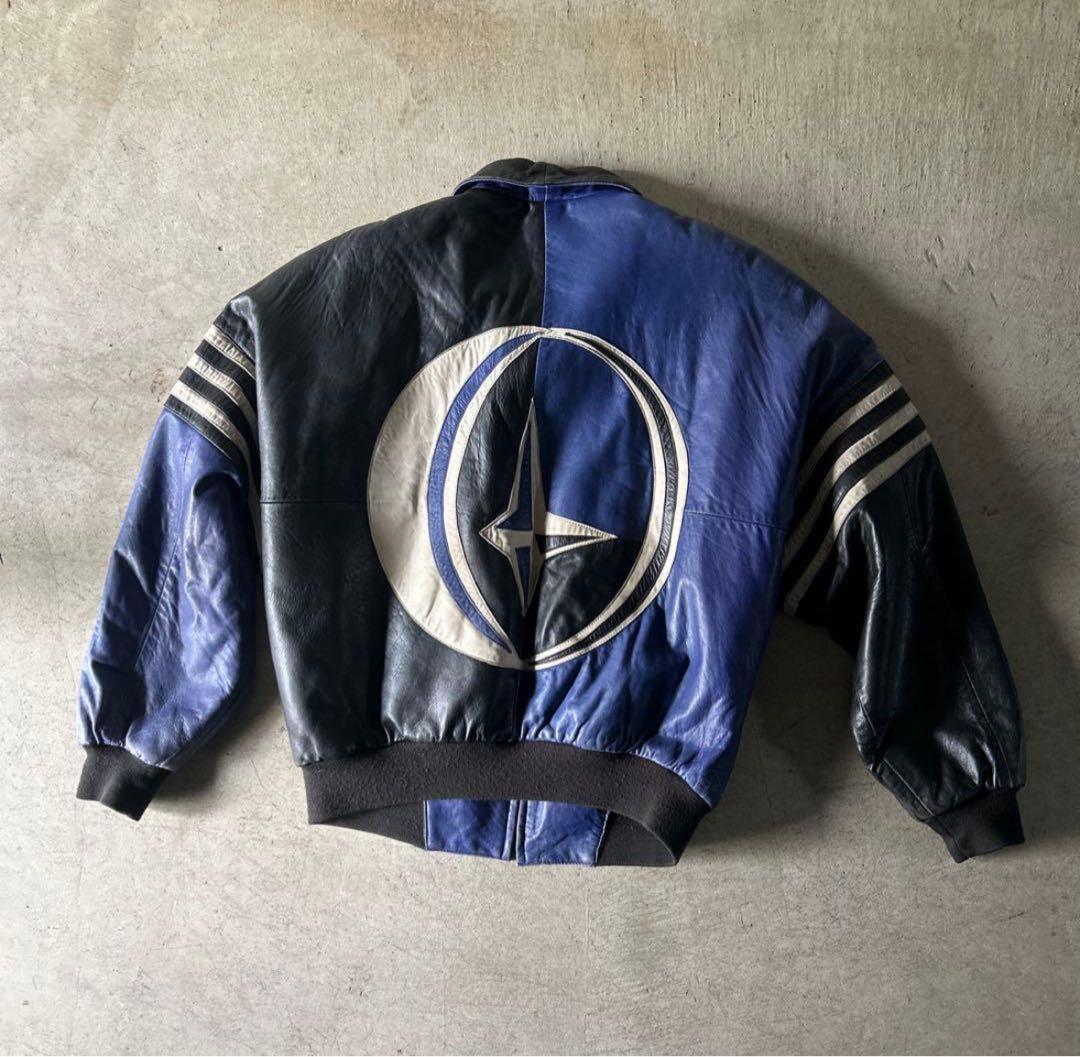 90sヴィンテージラムレザーブルゾンボンバージャケットarchive - メルカリ