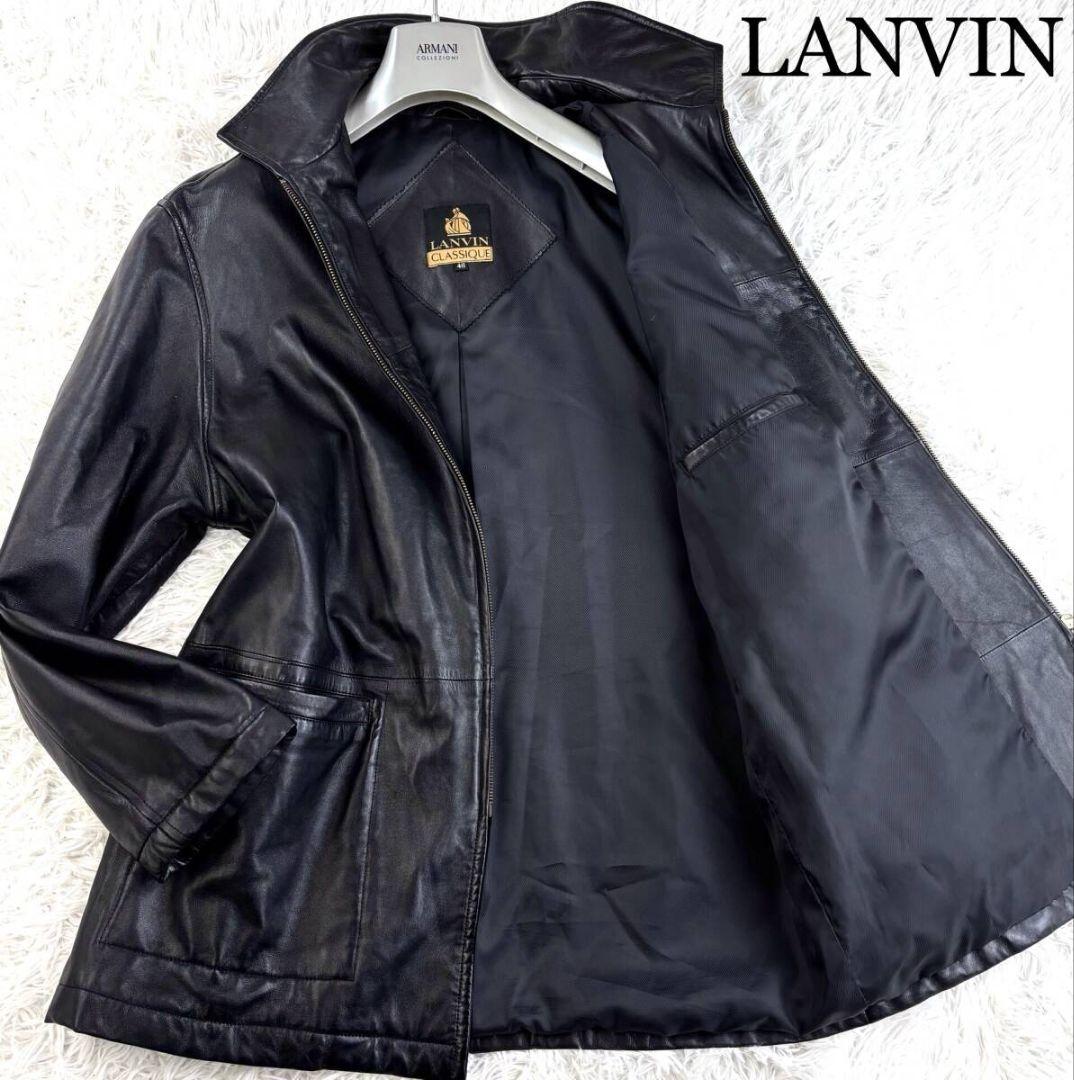 定価30万! LANVIN 最高級ランバン最高級羊革 ジャケット 黒 - メルカリ