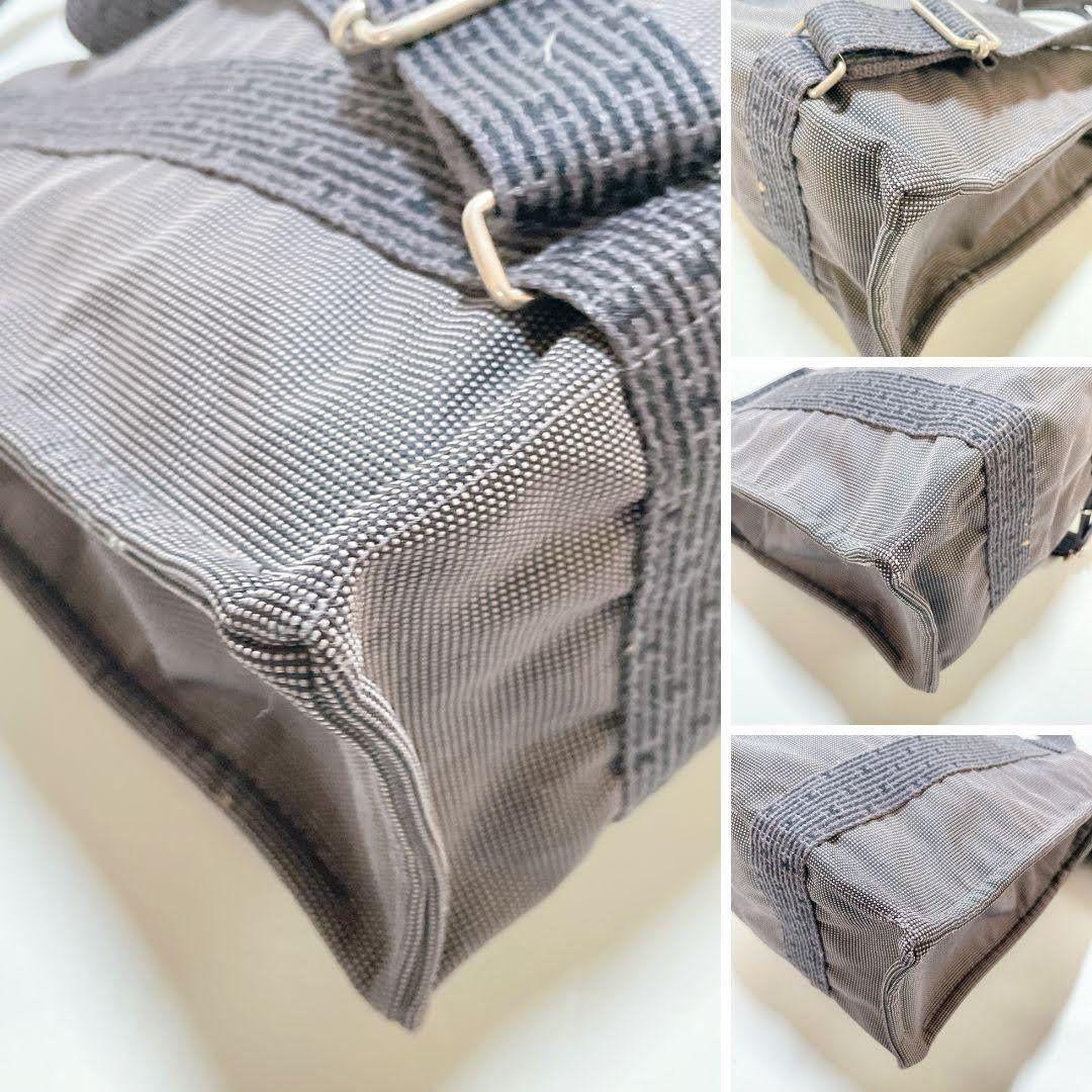 エルメス 　スクエア　Hロゴリュック　ハンドバッグ 　ブラック エールライン