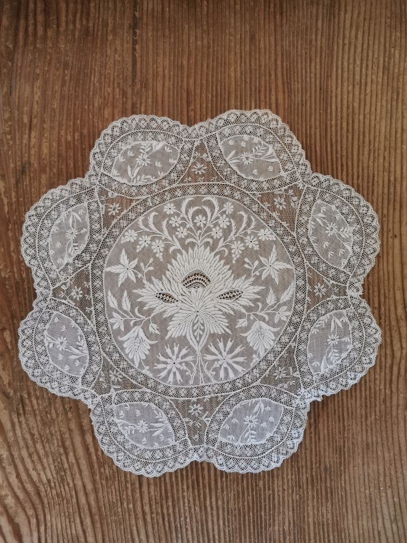 FABASOPONTIGO-アンティークフランス ノルマンディーレース 花型