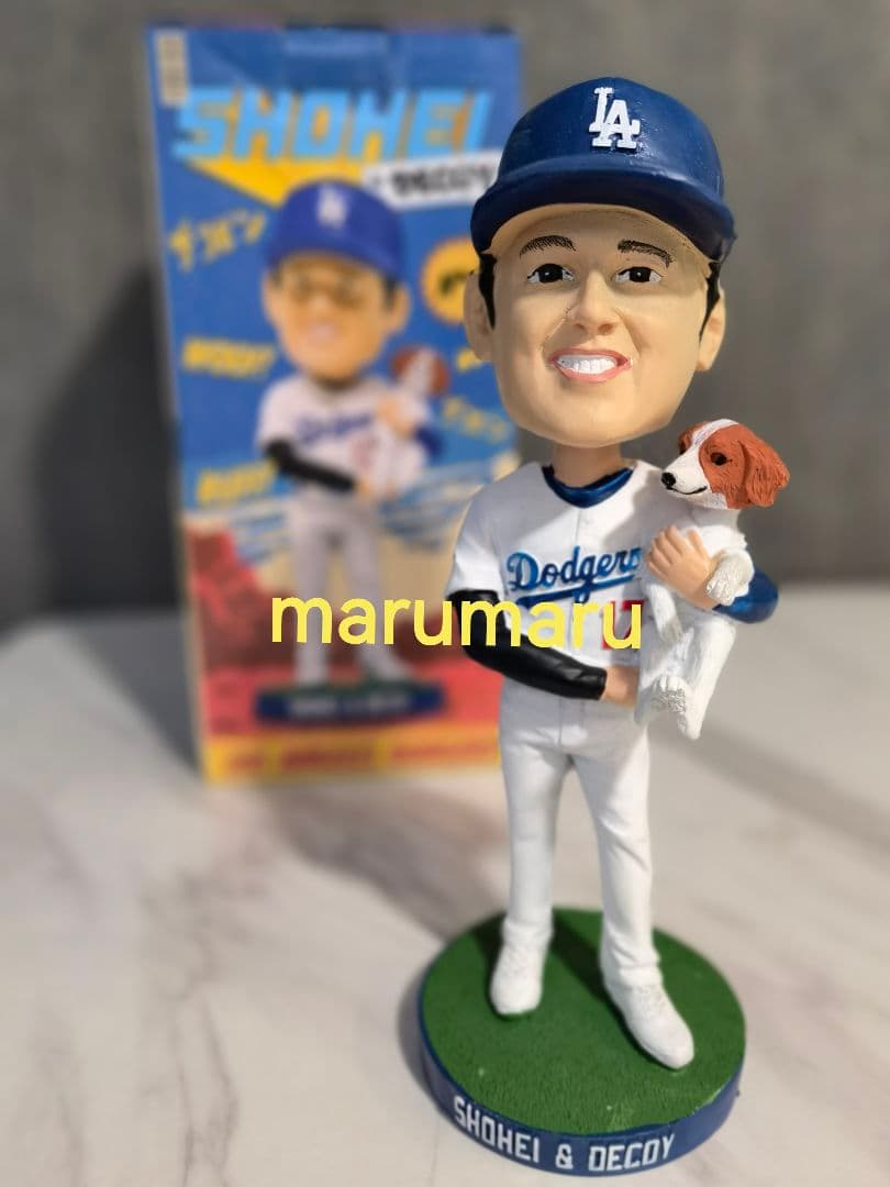 本物]8月28日来場者限定 大谷翔平&デコピン ボブルヘッド ドジャース
