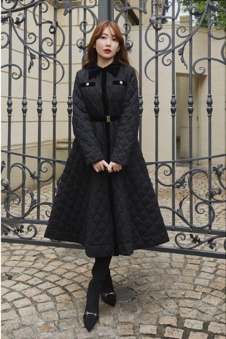 Herlipto Liora Long Quilted Down Coat - メルカリ