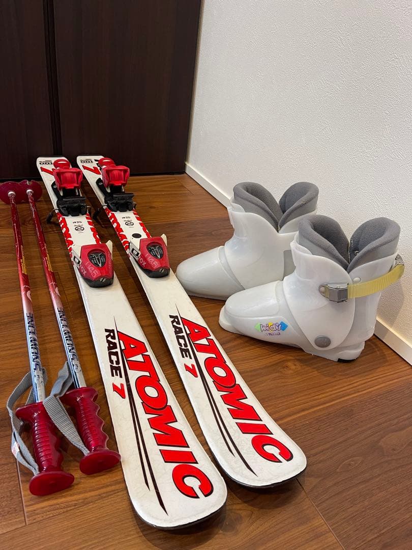 ATOMIC 子供用スキー板 100cm ブーツ20 ㎝ ストック80㎝ セット - メルカリ