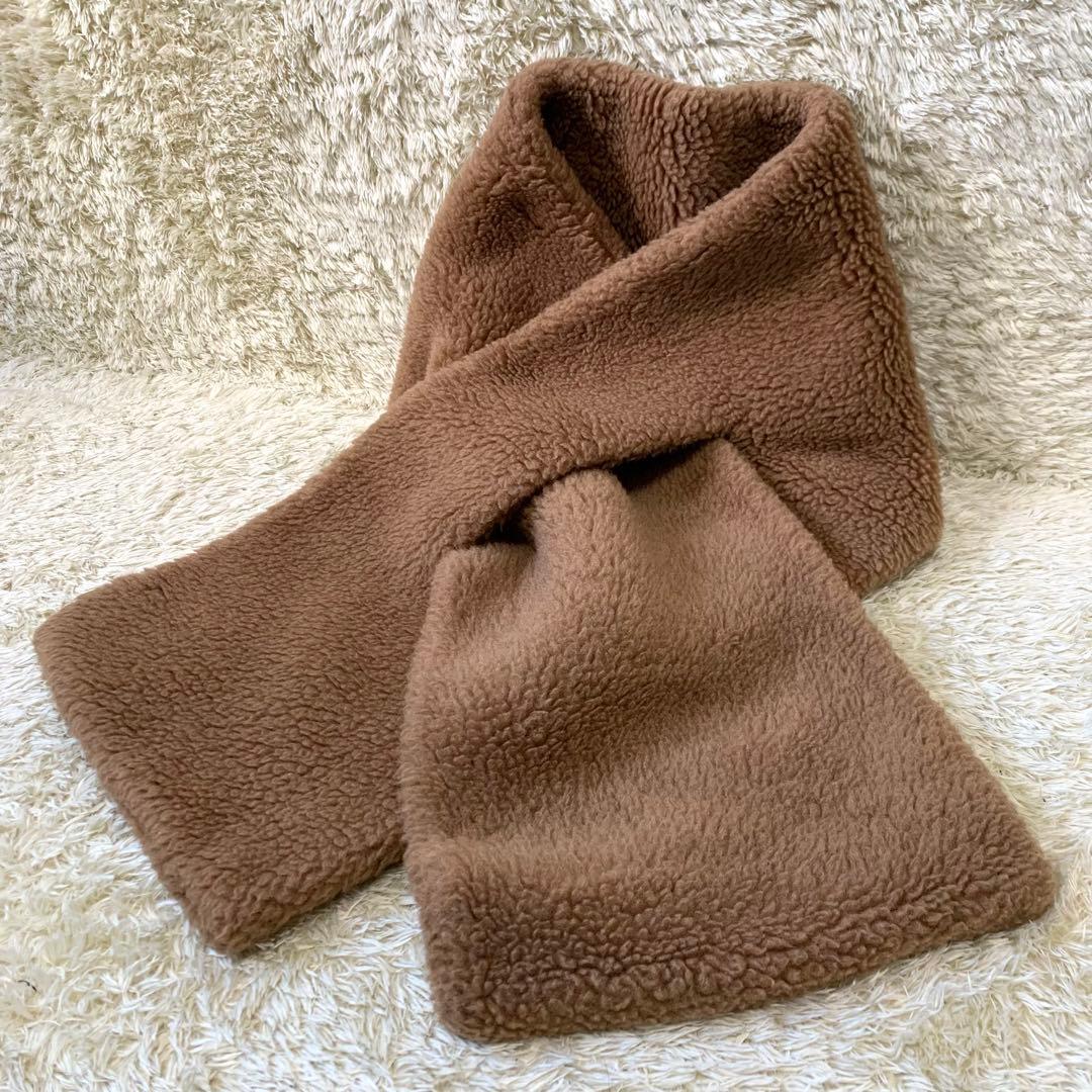 MaxMara マックスマーラ テディベア マフラー ストール キャメル