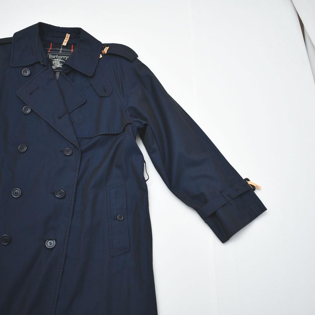 60s 70s バーバリー Burberry トレンチコート 7AR 紺 ♪ - メルカリ