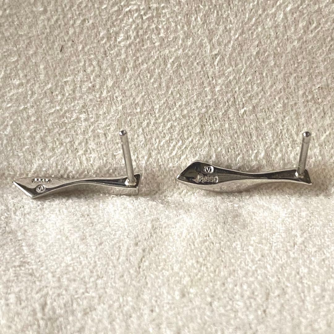 ヴァンドーム青山 ウェーブラインピアス ダイヤ Pt900 Pt950プラチナ