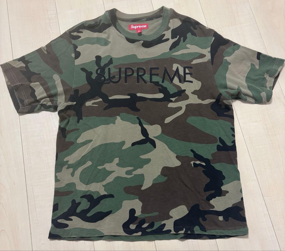 Supreme 迷彩　TシャツCapital S/S Top Supreme(シュプリーム) Capital S S Top Woodland camoカモ フロント