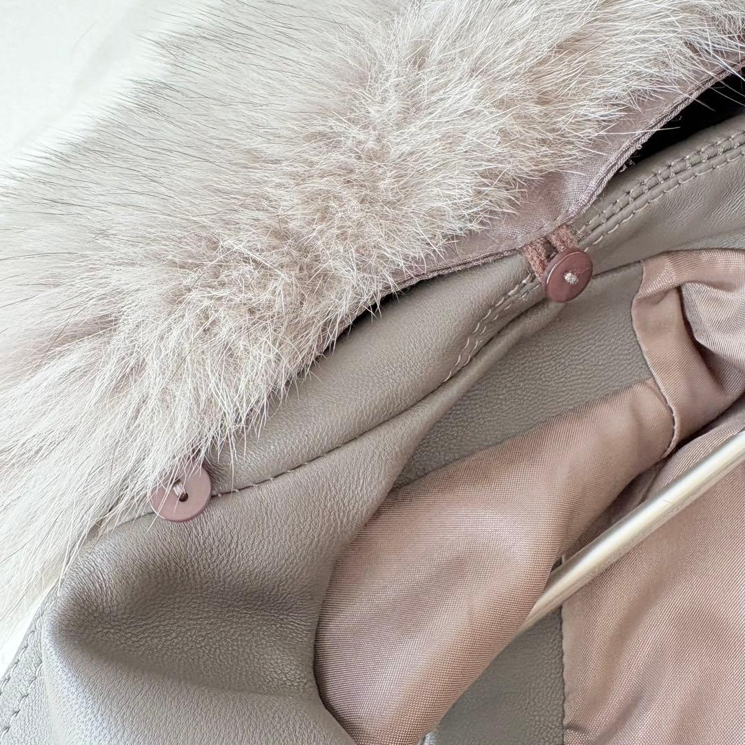 極美品✨《ブランベール 》フォックス　ダブルライダース ラムレザージレ　モニーレ