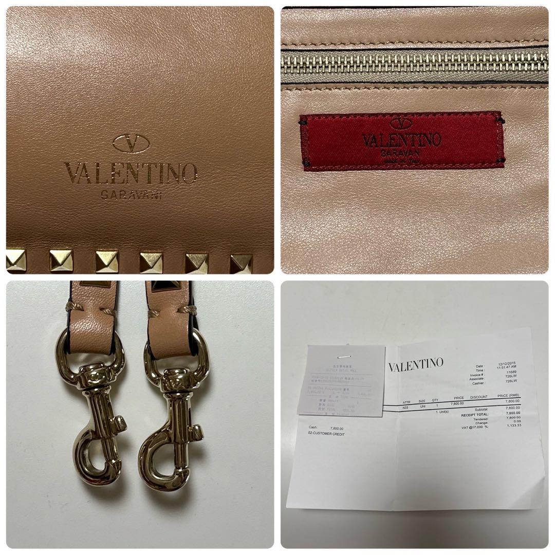 q12【美品】保存袋 領収書付 ヴァレンティノ ロックスタッズ2way