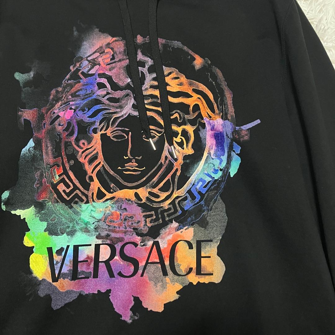 VERSACE メデューサプリント パーカー ブラック Lサイズ M109292522