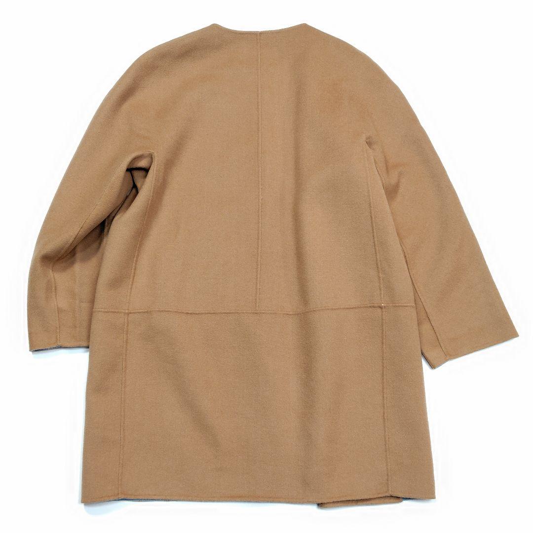 Max Mara クチートアマーノ ノーカラーリバーコート 44 大きいサイズ