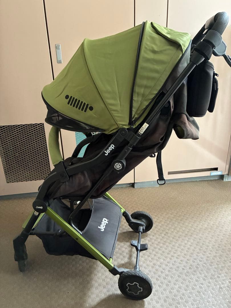 Jeep ジープベビーカー1941 3つ折りAB型 専用バッグとレインカバーつき