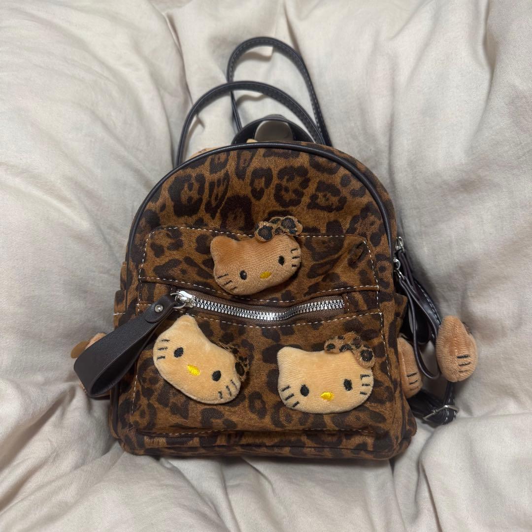 キティ ヒョウ柄 リュック レオパード 日焼け 豹柄 サンリオ ハロー
