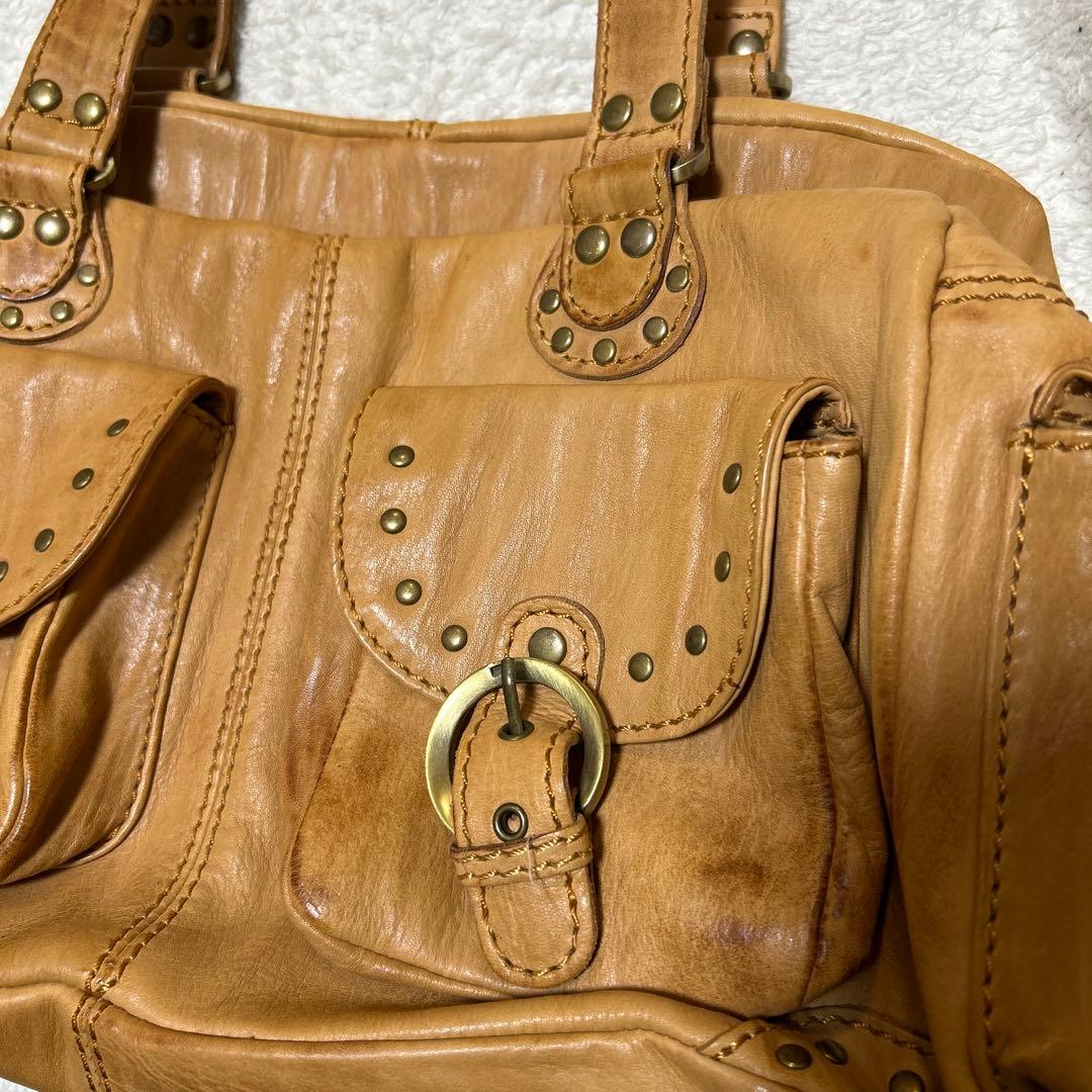 00s archive グランジ ヴィンテージ レザーハンド肩がけ2wayバック