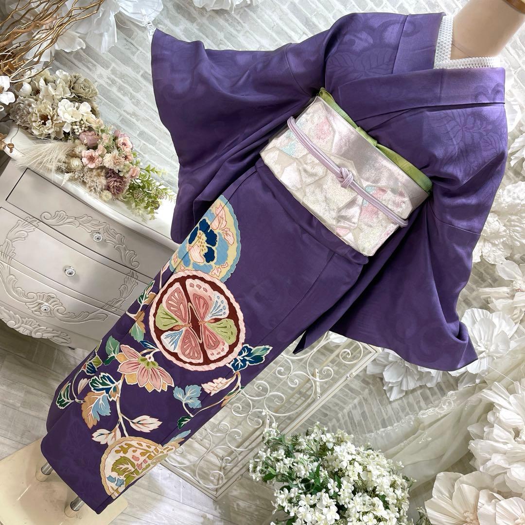 アンティーク色留袖★袋帯セット 楽天市場】着物セット 本加賀友禅 向秀三 色留袖 袋帯 帯締め3点