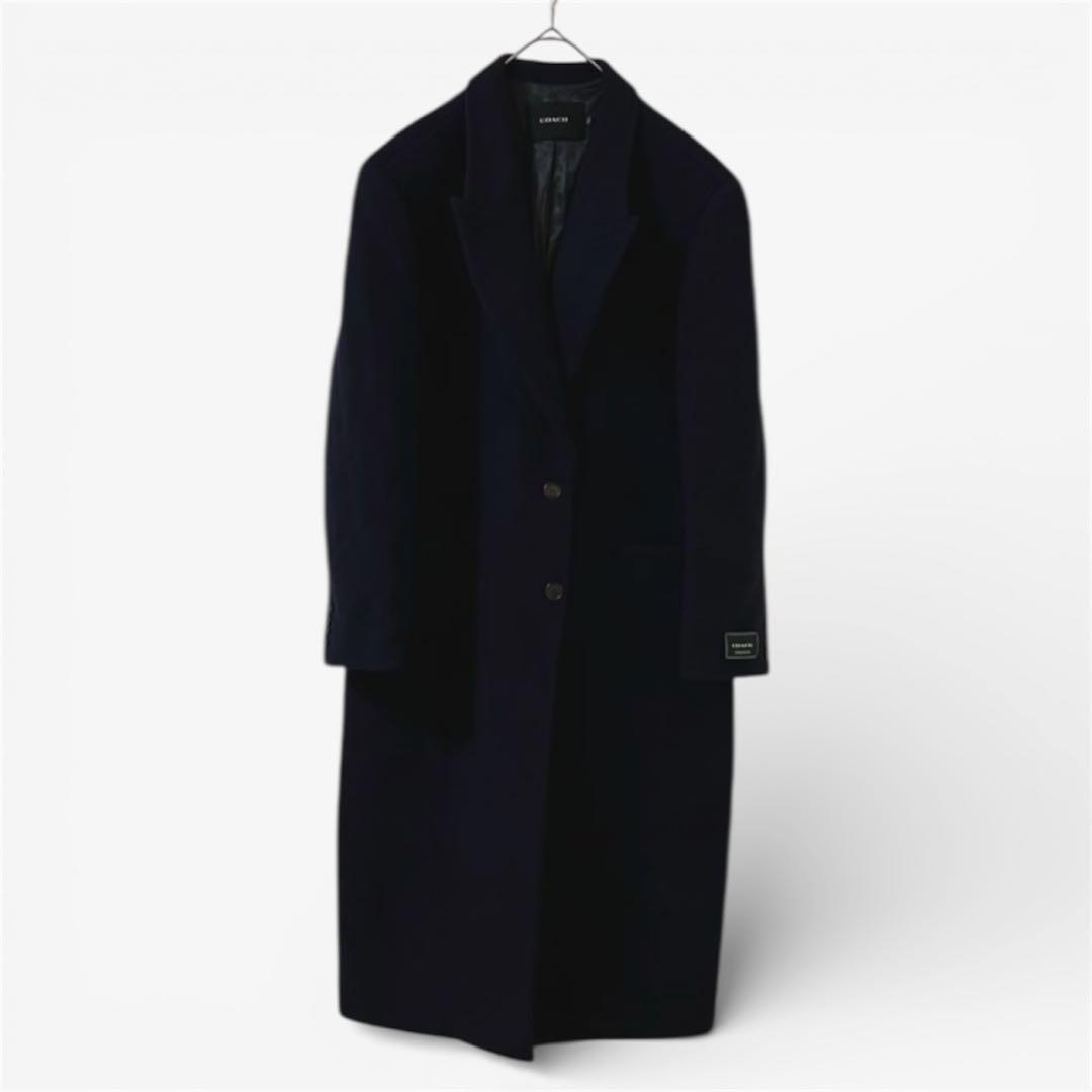 4510 COACH コーチ ロングチェスターコート S ネイビー サンプル品