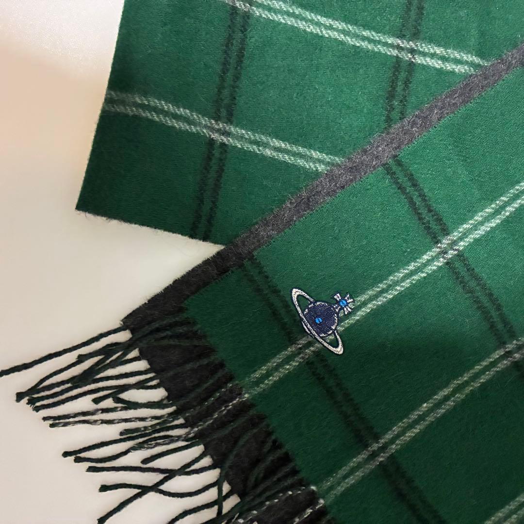 カシミヤ100%】Vivienne Westwood マフラー オーブ刺繍 - メルカリ