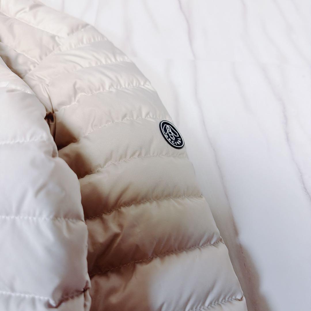 《美品》ORCIAL インナーダウンクルーネックジャケット ライトベージュ 1