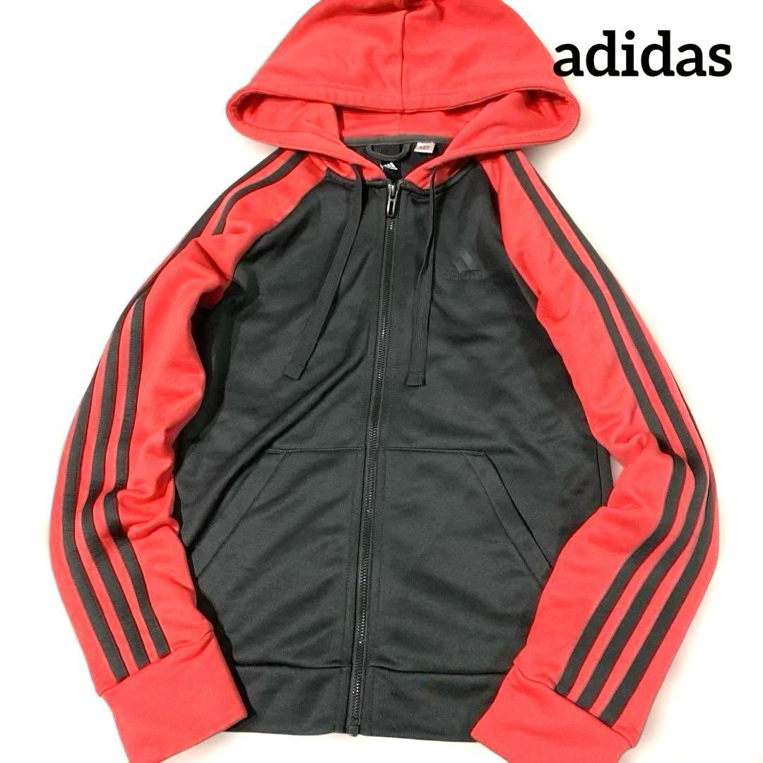 美品》グランジ y2k adidas トラックジャケット 3ライン グレー M