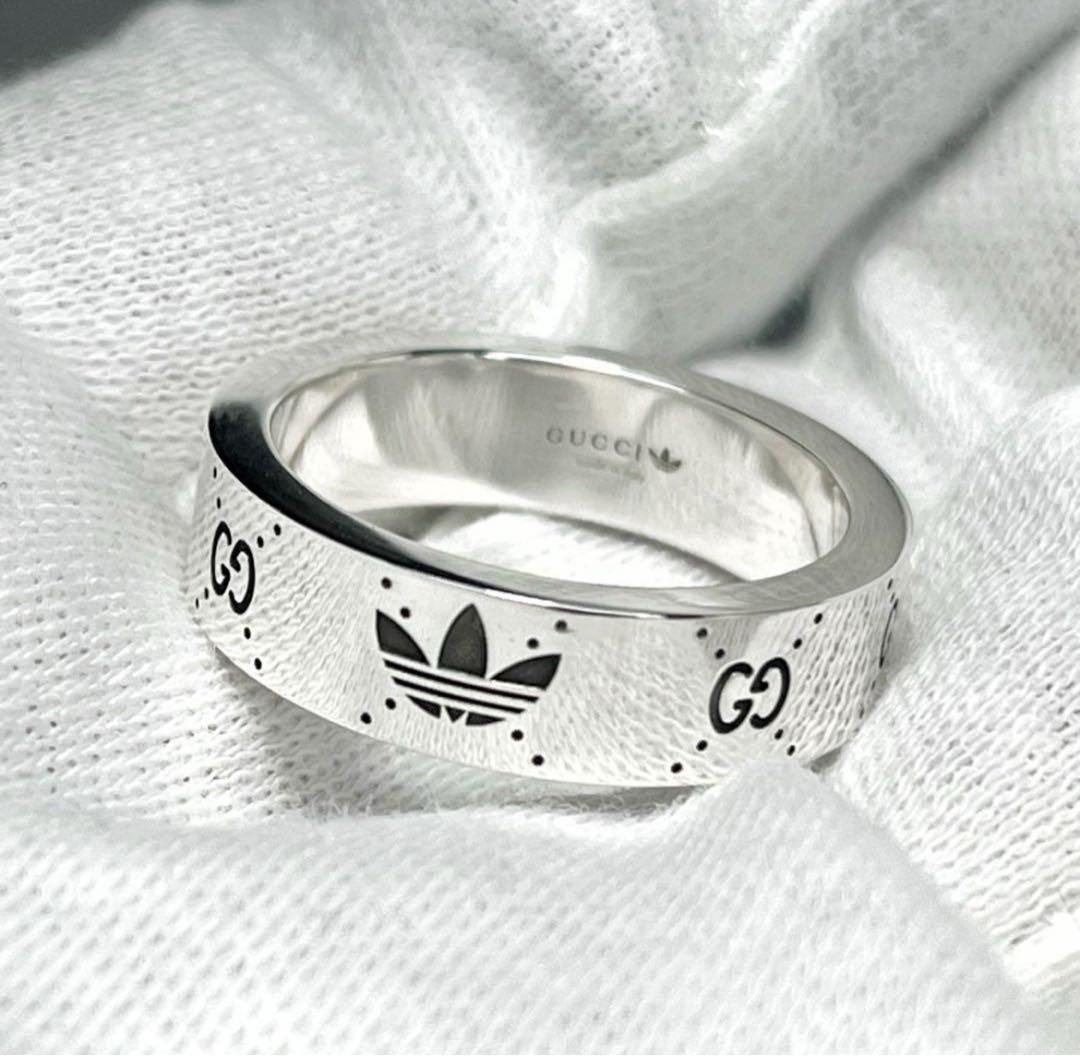 美品‼️adidas‼️GUCCI‼️リング 指輪 19号 - メルカリ