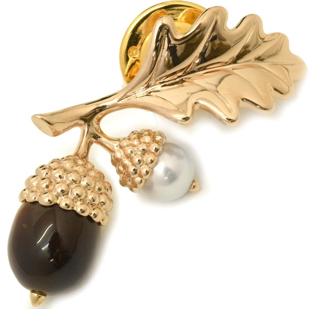 MIKIMOTO ミキモト K18PG どんぐり パール ブローチ 2006年 - メルカリ