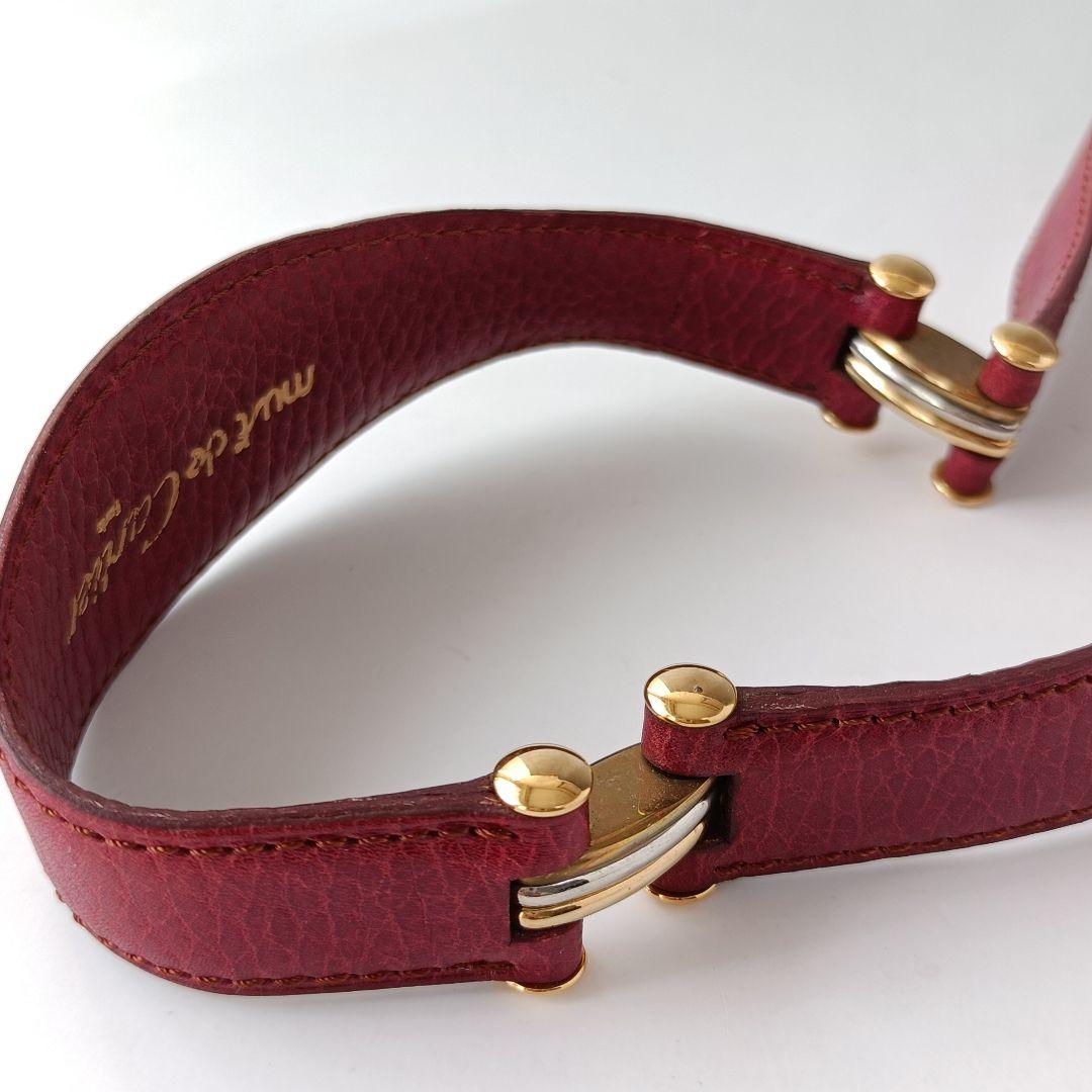 ✨美品✨ Cartier カルティエ マストライン ベルト ボルドー トリニティ