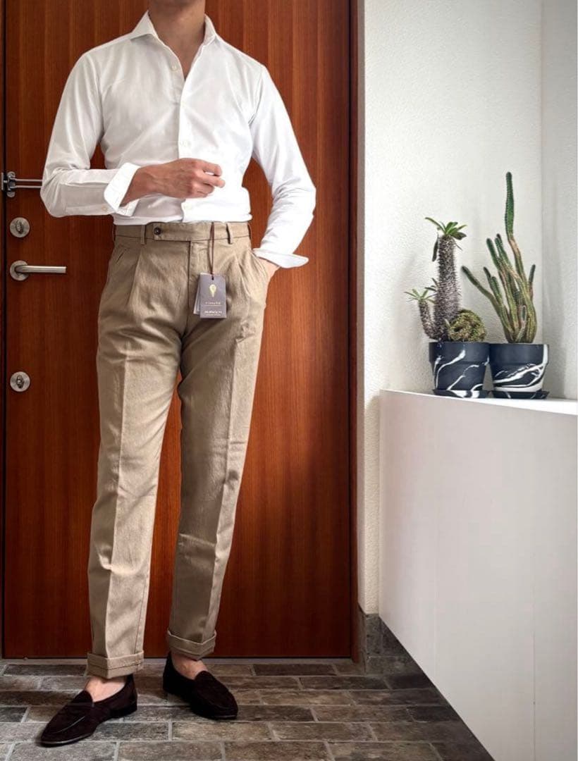 【極美品】BERWICH コットンリネンチノパンツ48 ベージュ ベルウィッチ 楽天市場】【P10倍】＜選べる2素材＞ ベルウィッチ J MORELLO ノー