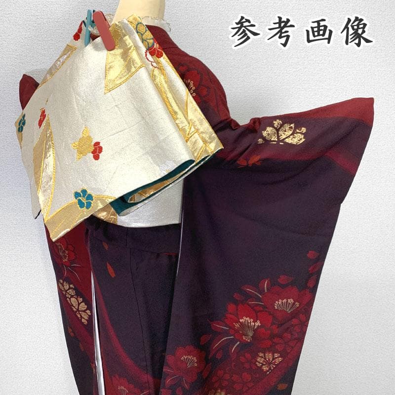 601z11,412y1,510u7,小物類〇モダン 振袖 やや身幅広め〇美品