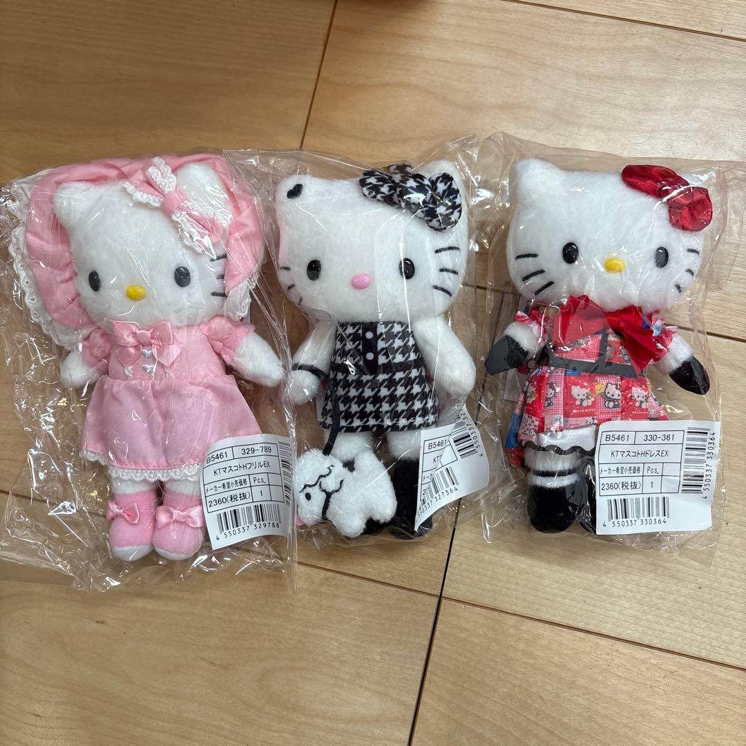 ハローキティ展 50周年 マスコット ドレス 千鳥格子 フリル ロリータ