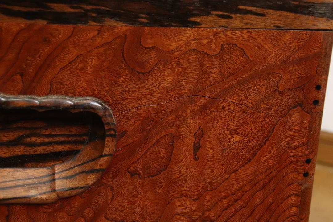 t_plan様専用、BE347 時代古民具 欅玉杢製 関東火鉢 黒柿 祥雲堂