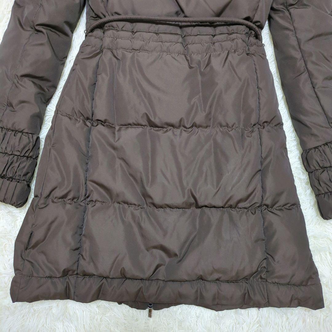 美品 鑑定済】モンクレール AMANDA ロングダウン サイズ1 ブラウン