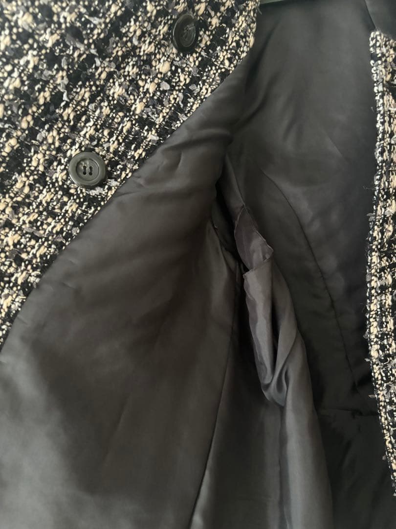 さくらもち様 cccmalie シーマリー 裾ファーツイードケープジャケット