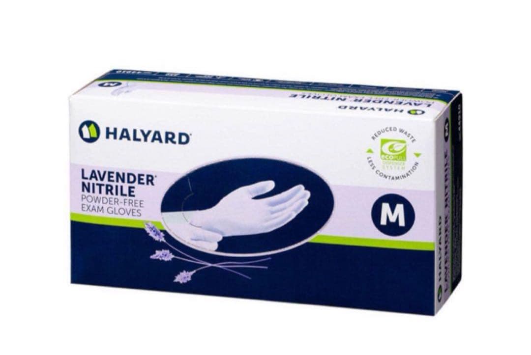 HALYARD ラベンダー ニトリル手袋 Mサイズ　2500枚 ハリヤード ラベンダー ニトリル 検査検診用グローブ （パウダーフリー