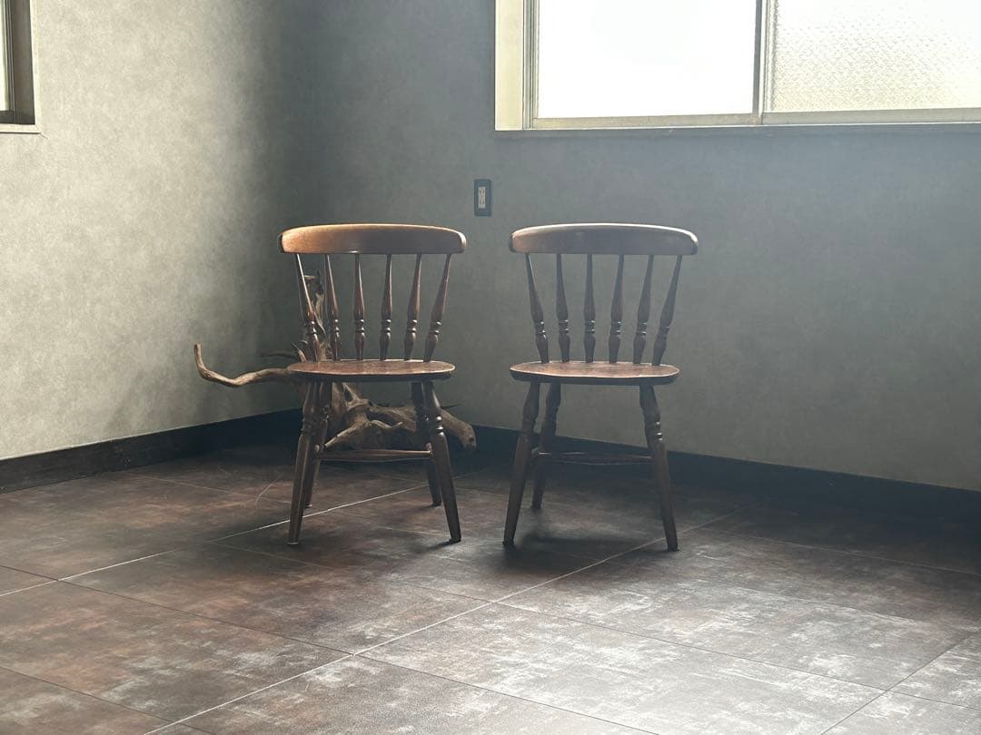 ウィンザーチェア スポークチェア ヴィンテージ レトロ クラシック 2脚 IR