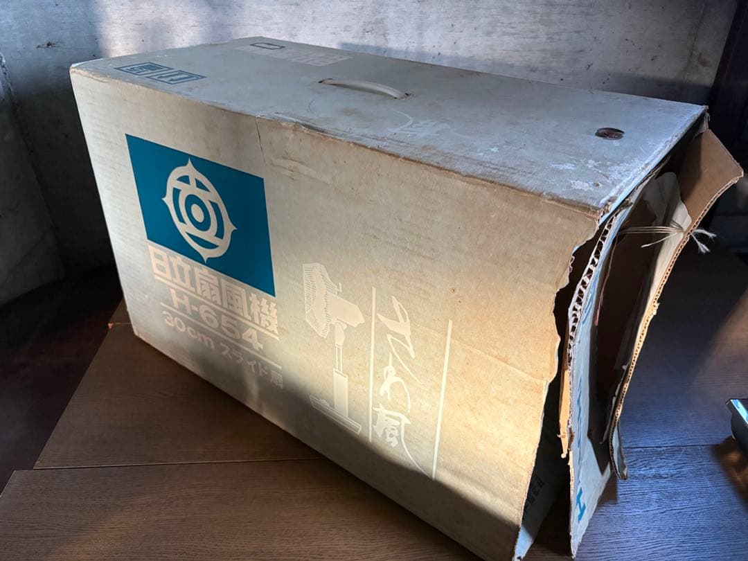 当時物　日立 H-654 扇風機 元箱付き 昭和 レトロ HITACHI