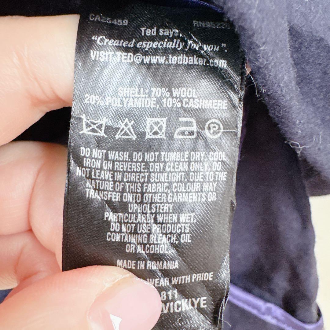 TED BAKER カシミヤ混 ウールケープ ポンチョ ネイビー 【S～M
