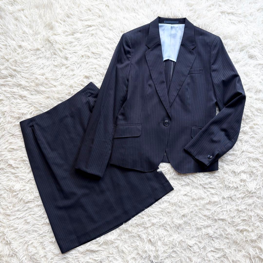 美品 LES MUES レミュースーツ ネイビー レディース ビジネス 就活