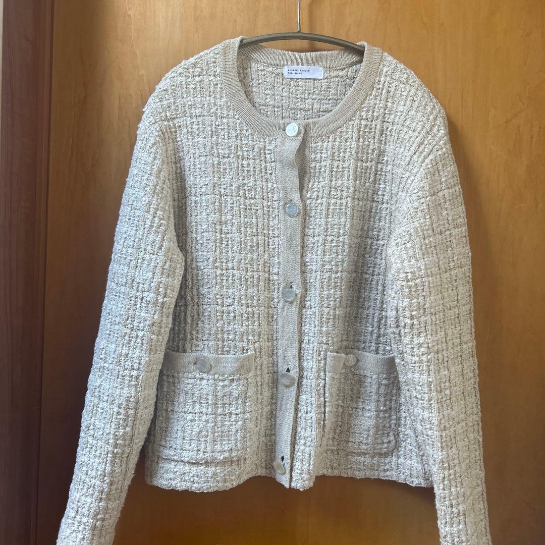 専用北欧暮らしの道具店　「カジュアルも、きちんとも」ツイード柄のニットジャケット カジュアルも、きちんとも」ツイード柄のニットジャケット - 北欧