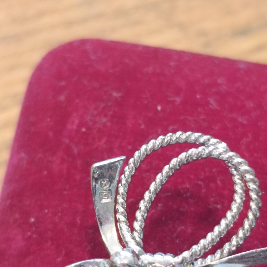 ミキモト パール 11粒 ブローチ コサージュ リボン SV - メルカリ