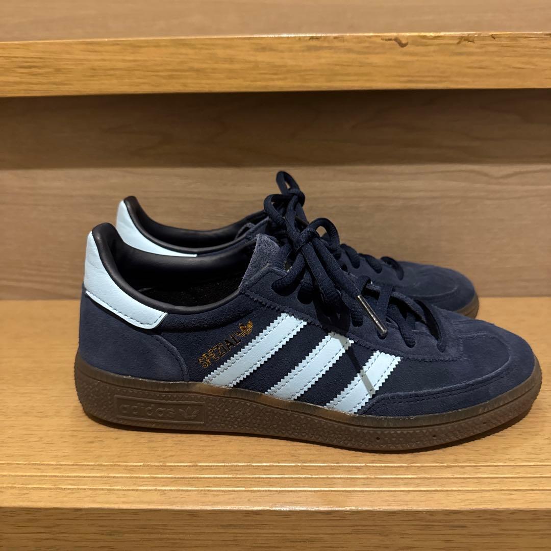 アディダス　スペツィアル　ネイビー　水色　23.5cm