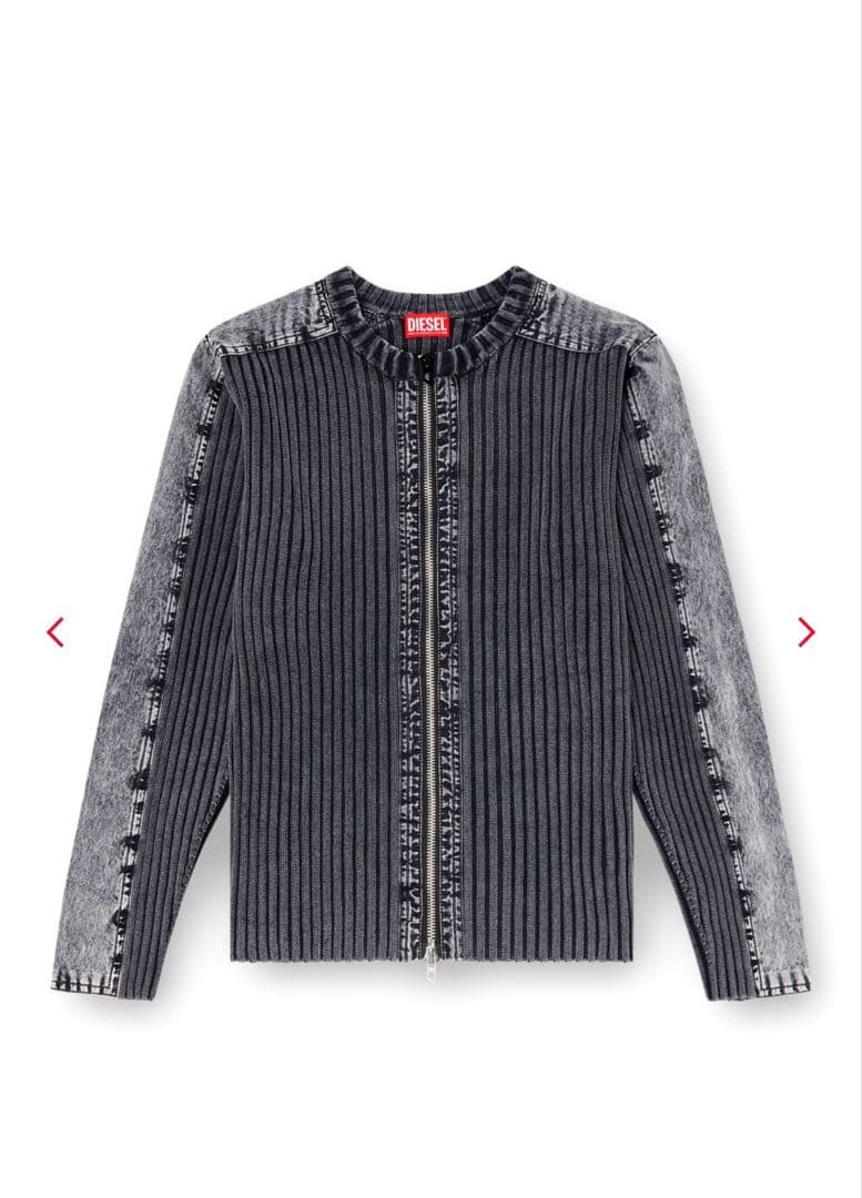 sサイズ diesel k-matty ダブルジップカーディガン メンズ ジップコットンカーディガン K-MATTY（カーディガン/ボレロ