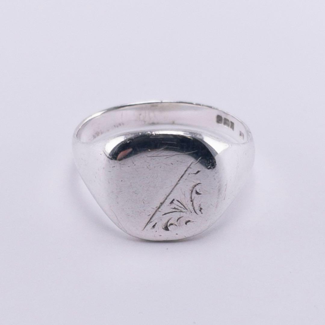 英国製 GC 925シルバー ヴィンテージ シグネット リング 21号 - メルカリ