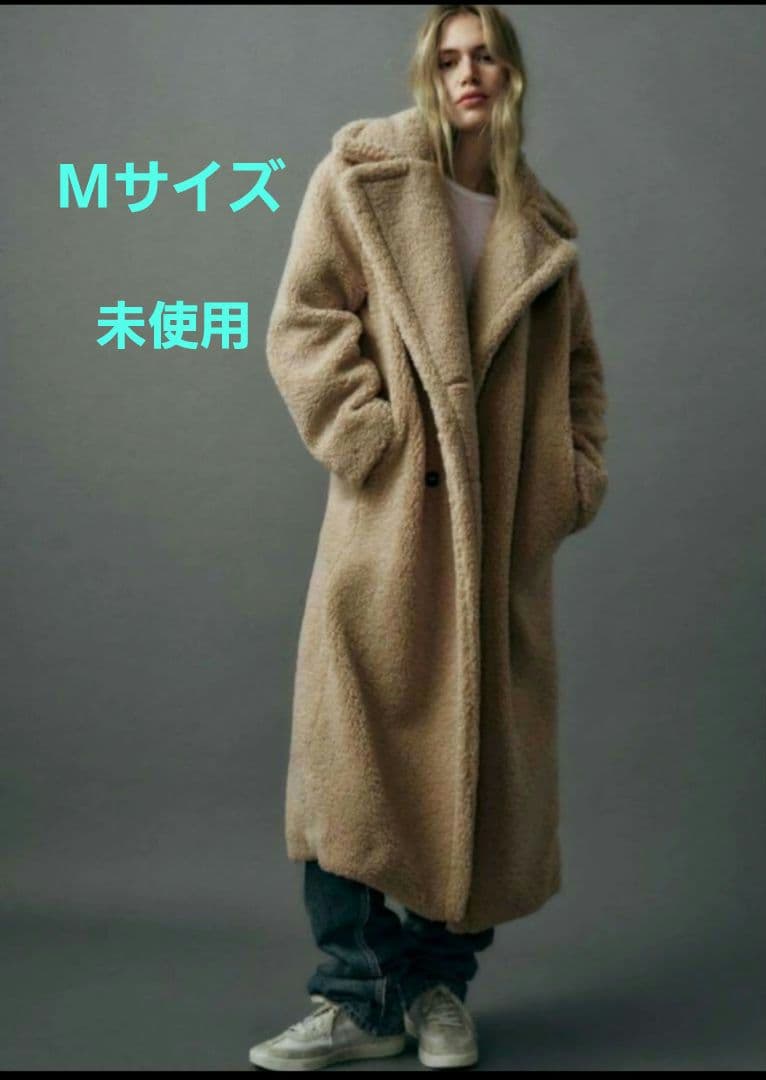ZARA エクストラロングフェイクボアコート テディベア - メルカリ