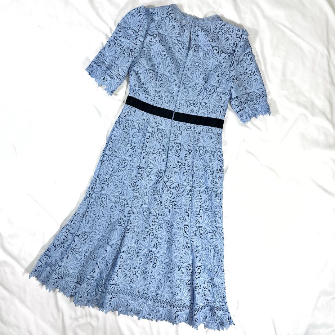 未使用 セルフォード レースワンピース ポリエステル ライトブルー
